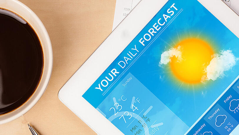 Wetter-Apps gibt es wie Sand am Meer Wetter-Apps gibt es wie Sand am Meer