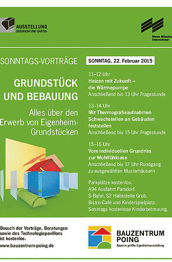 Das Programm des Bauzentrum Poing am 22. Februar.
