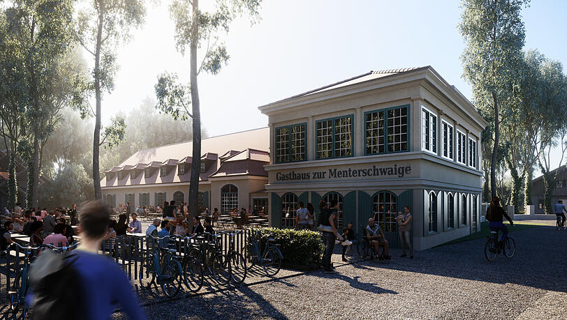 Der Eingang in den Biergarten soll verlegt werden - dahin, wo er ursprünglich mal war. Der Eingang in den Biergarten soll verlegt werden - dahin, wo er ursprünglich mal war.