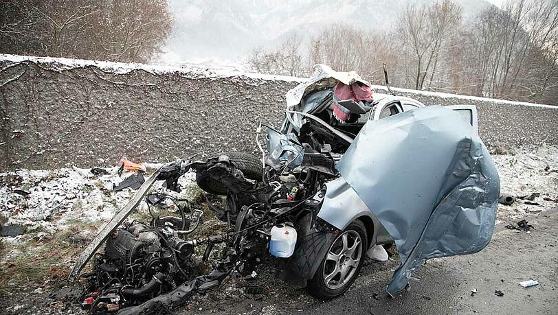Bilder vom Unfallort in Grassau. Bilder vom Unfallort in Grassau.
