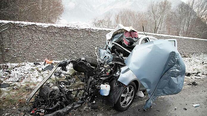 Bilder vom Unfallort in Grassau.