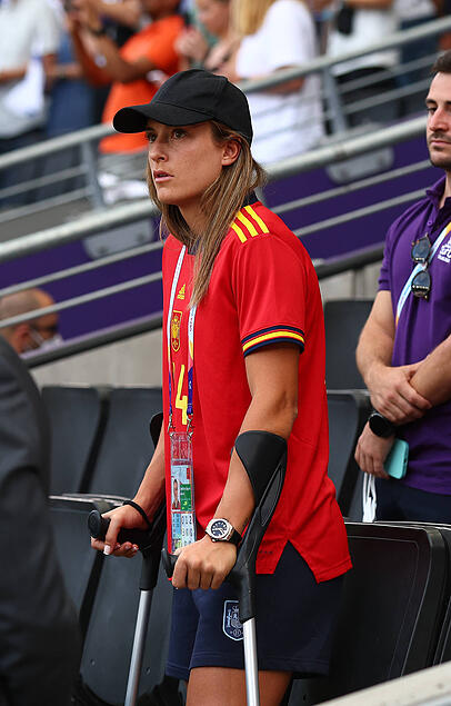 Alexia Putellas am Freitag am Rande der EM-Begegnung zwischen Spanien und Finnland. Alexia Putellas am Freitag am Rande der EM-Begegnung zwischen Spanien und Finnland.