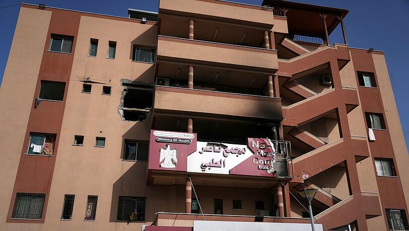 Schäden an Krankenhaus im Gazastreifen.