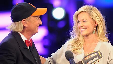 Otto Waalkes und Helene Fischer bei einem gemeinsamen Auftritt im Jahr 2015 in München.