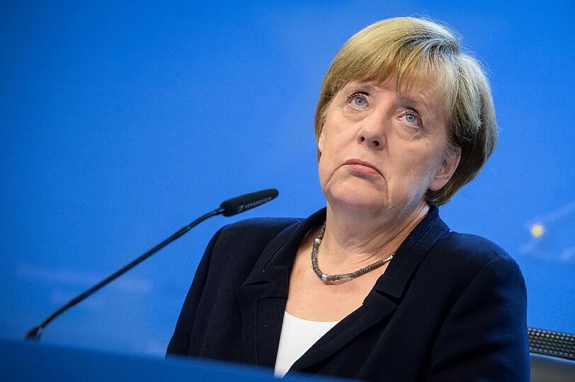 Bundeskanzlerin Merkel nach dem Griechenland-Gipfel in Brüssel.