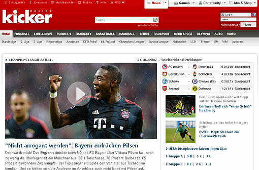kicker.de schreibt von erdrückenden Bayern.