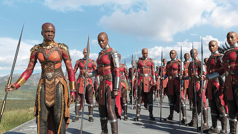 Die Dora Milaje, die weiblichen Bodyguards des Königs von Wakanda. Die Dora Milaje, die weiblichen Bodyguards des Königs von Wakanda.