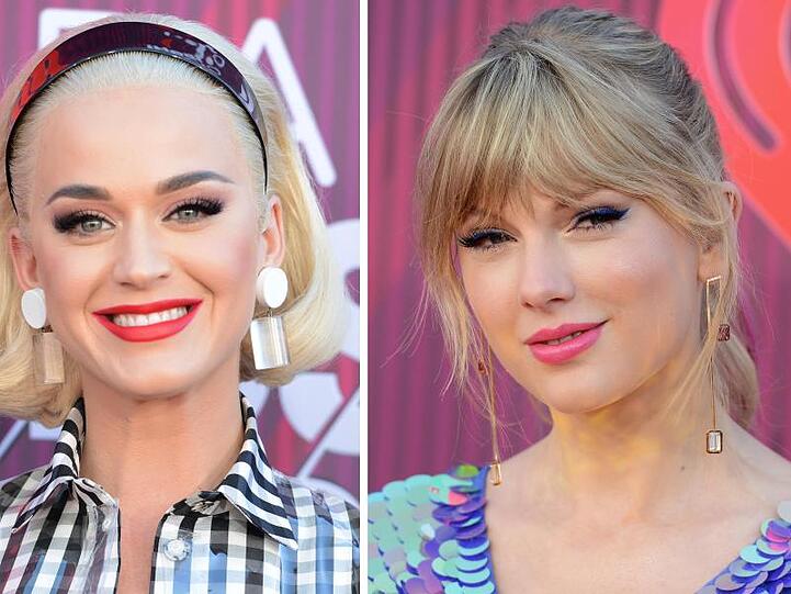 Katy Perry (l) und Taylor Swift haben sich wieder lieb.