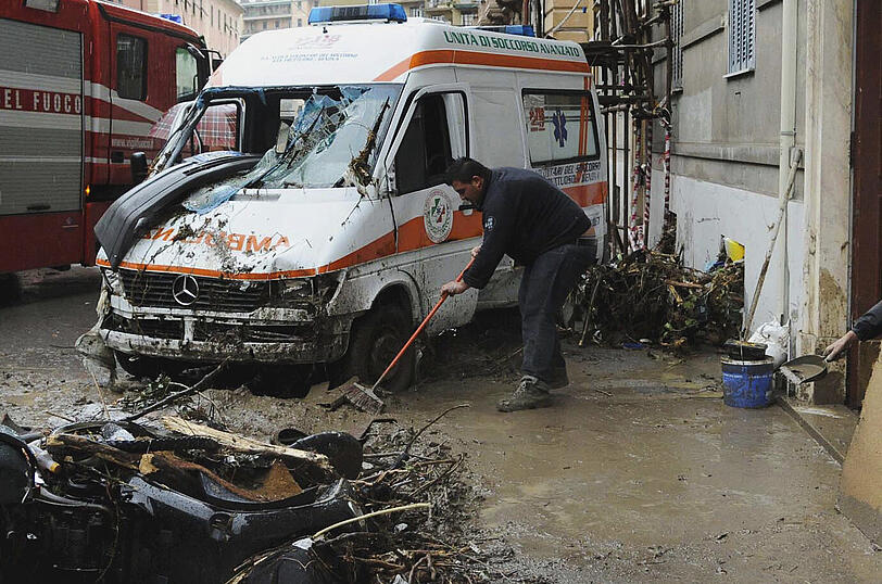 Überaschwemmungen in Genua: Die Bilder