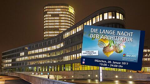 Bei der "Langen Nacht der Architektur" können Münchner und Besucher mehr als 70 Gebäude anschauen, darunter auch die ADAC-Zentrale.