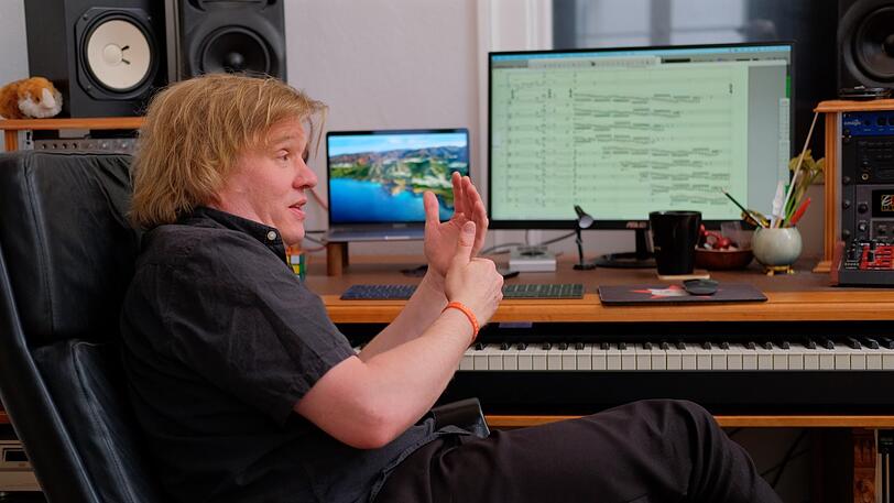 Adrian Sieber im Studio.
