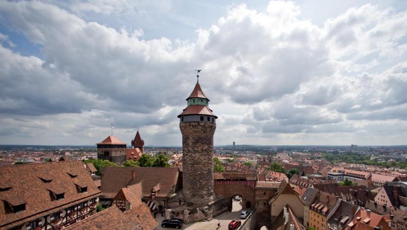 Blick auf die Kaiserburg in Nürnbergs Altstadt. Blick auf die Kaiserburg in Nürnbergs Altstadt.