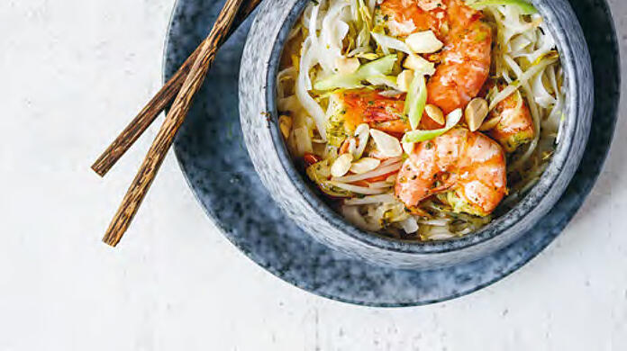 Diese Shrimps stehen in acht Minuten auf dem Tisch, verspricht der Koch.