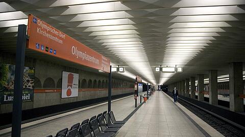 Der U-Bahnhof Olympiazentrum.