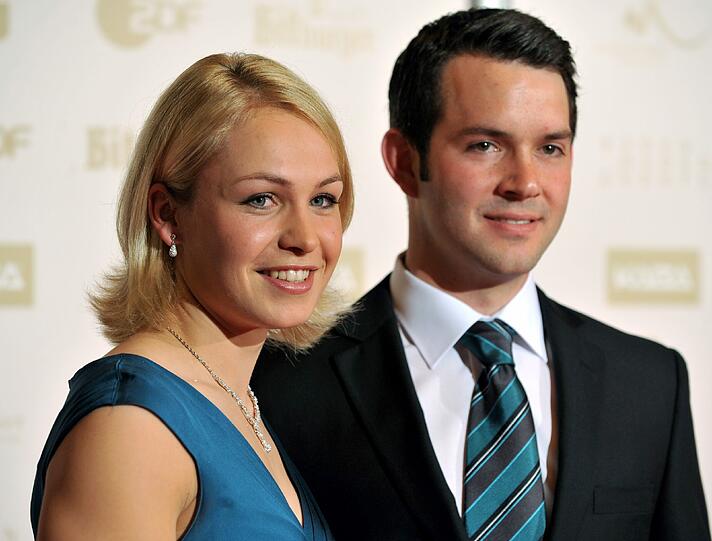 Magdalena Neuner und Josef Holzer