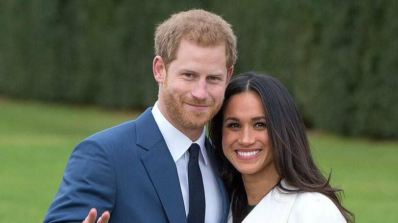 Prinz Harry und Herzogin Meghan bei der Verkündung ihrer Verlobung