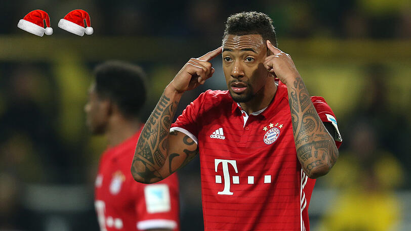 Jérôme Boateng - zwei Mützen: Verletzungen, schwache Leistungen, dazu die harte Kritik von Vorstandsboss Karl-Heinz Rummenigge: Für Boateng, Deutschlands Fußballer des Jahres und EM-Helden, war die Hinrunde eine Enttäuschung. Verpasst auch die Vorbereitung in Katar.