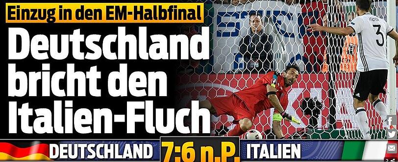 Der Schweizer "Blick": "Deutschland bricht den Italien-Fluch".