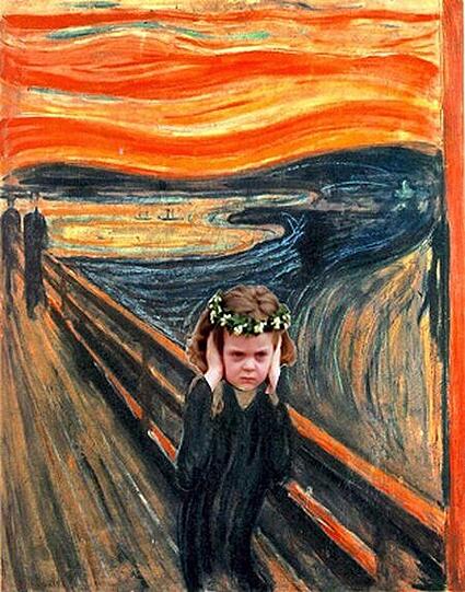 Kunst 2.0: Hier hat ein Internet-User Grace in Munchs &bdquo;Der Schrei&ldquo; hineinmontiert.