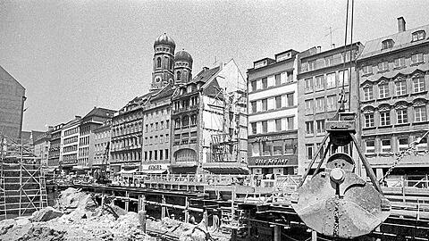 Die Münchner Innenstadt ist für den U- und S-Bahn-Bau aufgegraben worden.