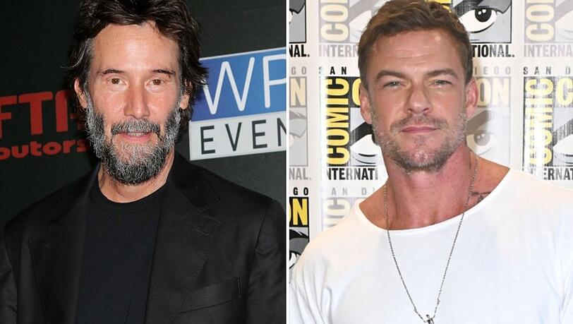 Keanu Reeves neben Alan Ritchson. Keanu Reeves neben Alan Ritchson.