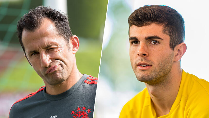 Bayerns Sportdirektor Hasan Salihamidzic (l.) soll sich intensiv um Christian Pulisic bemüht haben.