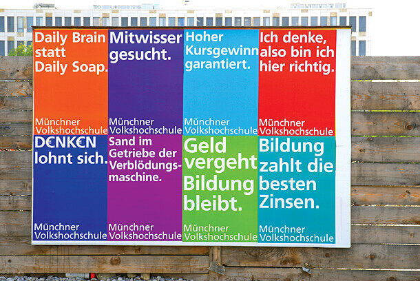 Volkshochschule: 36%
Preise: 9-200 Euro, Subvention: 12,5 Mio. €, Teilnehmer-Doppelstunden: 2,46 Mio., Zuschuss pro Kursstunde: 2,54 Euro (je Teilnehmer)