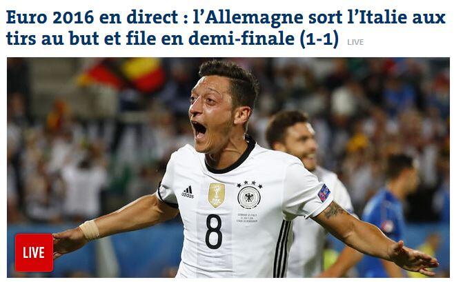 Le Monde aus Frankreich: "Deutschland schießt ins Ziel und ist im Halbfinale"