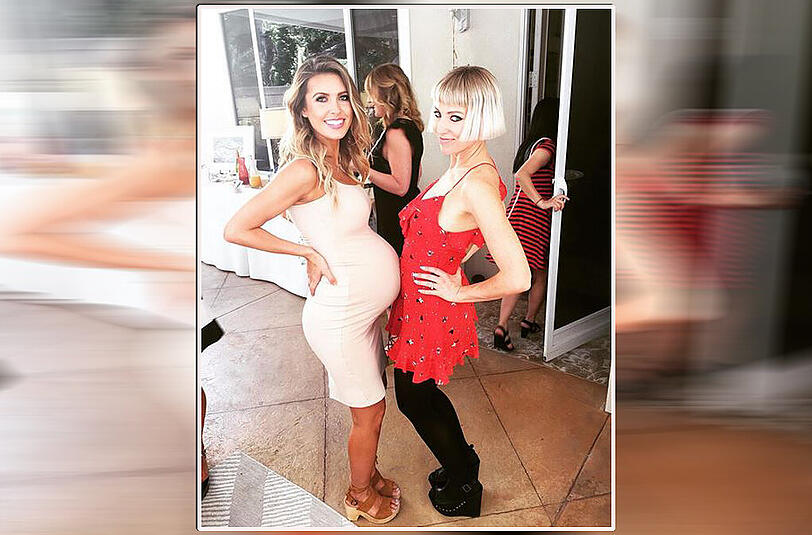 Auch hier zeigt Audrina Patridge stolz ihren XXL-Babybauch.