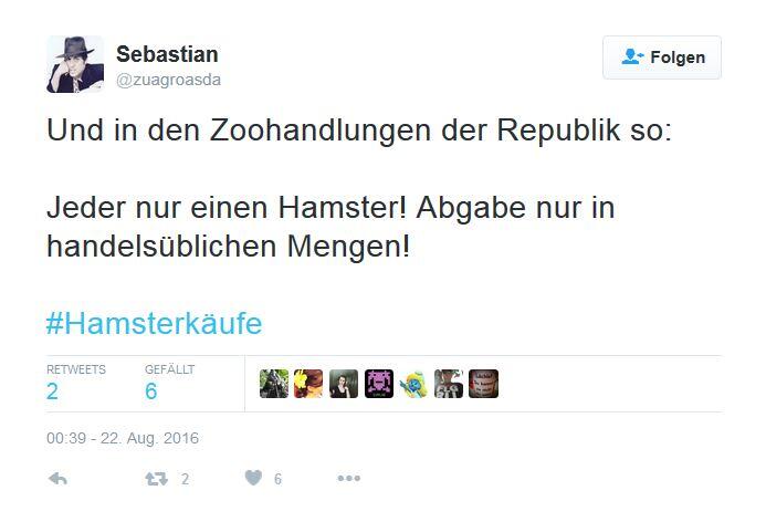 So amüsieren sich Twitter-User über die Hamsterkäufe im Konzept zur Zivilverteidigung.