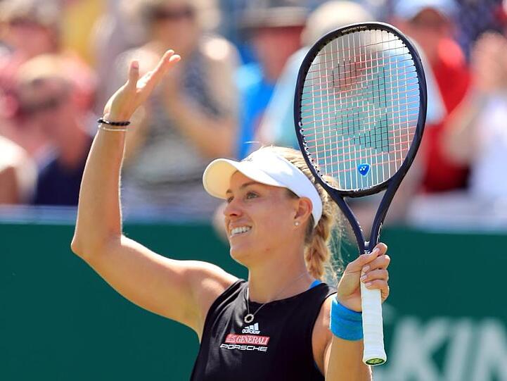 Steht nach einem klaren Zweisatzsieg über Simona Halep im Halbfinale von Eastbourne: Angelique Kerber.