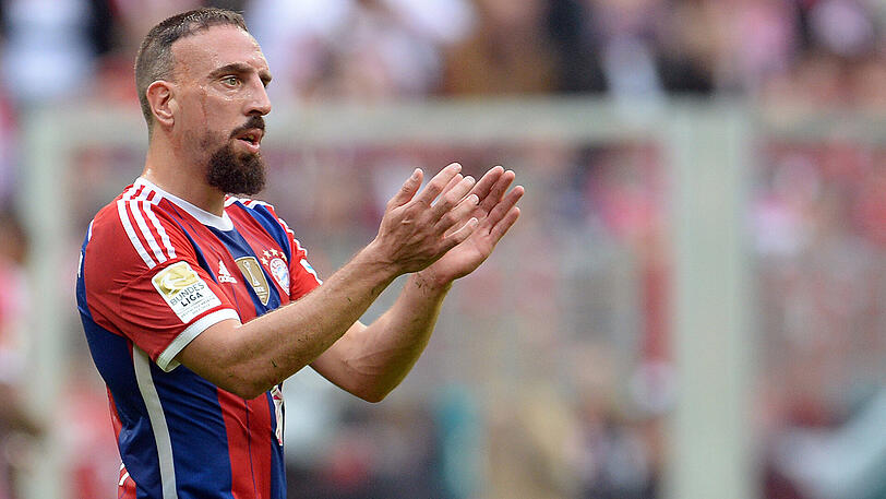 13. September 2014, Heimspiel gegen den VfB Stuttgart: Ribéry mit neuer Bartpracht.