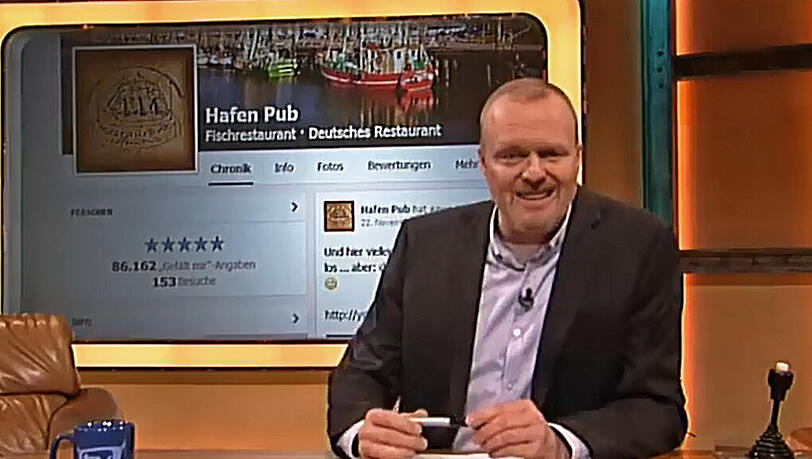 Entertainer Stefan Raab rührte in seiner Show "TV Total" die Werbetrommel fürs Hafen Pub in Pellworm. Entertainer Stefan Raab rührte in seiner Show "TV Total" die Werbetrommel fürs Hafen Pub in Pellworm.