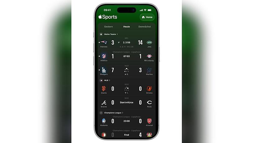 Apple startet auf in Deutschland seine Sports App
