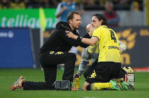 Erst im November endete ein Zusammenstoß für BVB-Spieler Neven Subotic böse: mit einem Mittelgesichtsbruch.