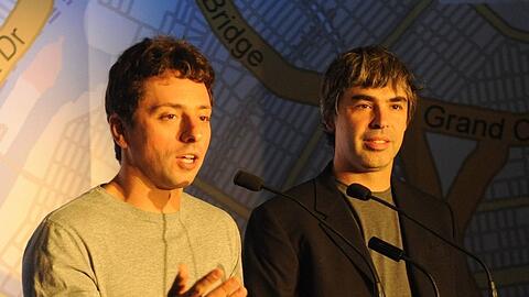 Sergey Brin (l.) und Larry Page gründeten vor 25 Jahren Google.