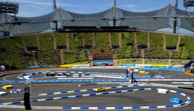 Spektakulärer Motorsport im Rund des altehrwürdigen Olympiastadions.