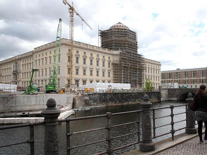 Die Baustelle rund um das Humboldt-Forum in Berlin.