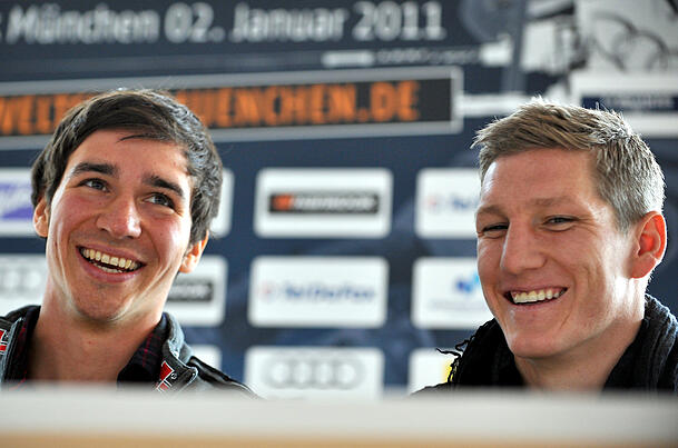 Felix Neureuther und Bastian Schweinsteiger im Jahr 2010 Felix Neureuther und Bastian Schweinsteiger im Jahr 2010