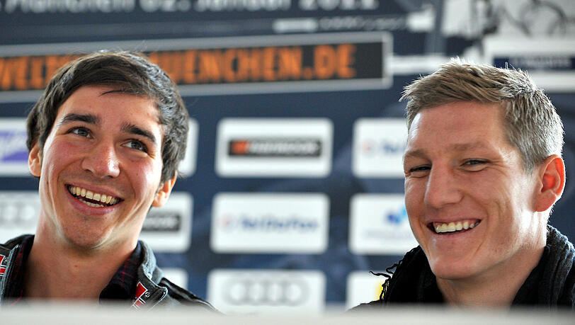 Felix Neureuther und Bastian Schweinsteiger im Jahr 2010 Felix Neureuther und Bastian Schweinsteiger im Jahr 2010