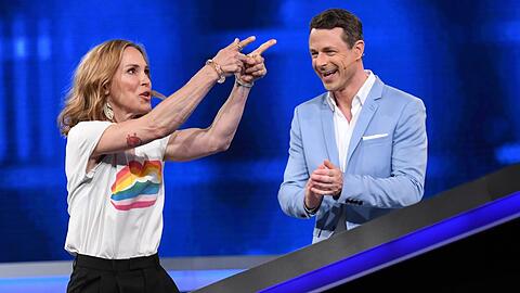 "Gefragt - Gejagt: Quiz-Marathon mit Alexander Bommes": Sonntagskrimi-Star Anneke Kim Sarnau gibt als Kandidatin alles.