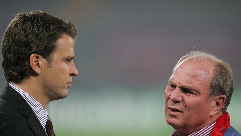 Oliver Bierhoff (l.) mit Uli Hoeneß. Oliver Bierhoff (l.) mit Uli Hoeneß.