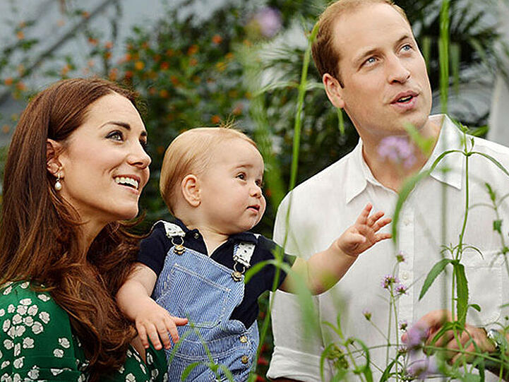 Stolze Eltern: Kate und William mit dem Geburtstagskind
