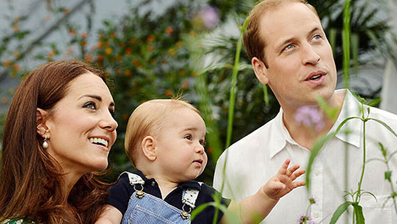 Stolze Eltern: Kate und William mit dem Geburtstagskind Stolze Eltern: Kate und William mit dem Geburtstagskind