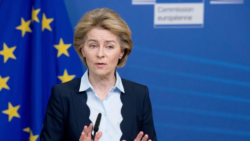 Die EU sei bereit zu tun, was immer nötig ist, um die Krise zu bwältigen, sagte Ursula von der Leyen, Präsidentin der Europäischen Kommission,. Die EU sei bereit zu tun, was immer nötig ist, um die Krise zu bwältigen, sagte Ursula von der Leyen, Präsidentin der Europäischen Kommission,.