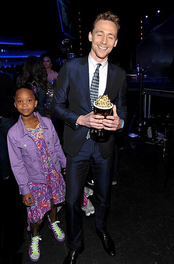 Weiter Bilder von den MTV Movie Awards: Tom Hiddleston (rechts) und Quvenzhane Wallis
