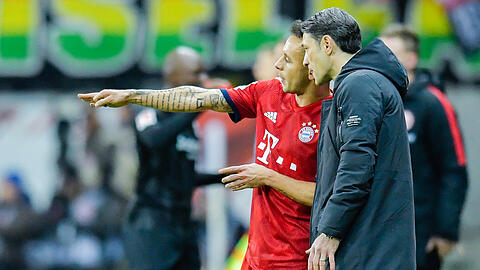 Im Zwist: Bayern-Trainer Niko Kovac (r.) und Rafinha.