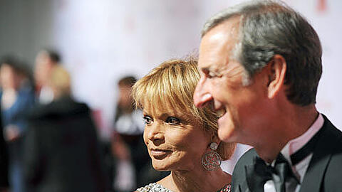 Uschi Glas mit Ehemann Dieter Hermann. Sie spielt demnächst eine böse Rolle.