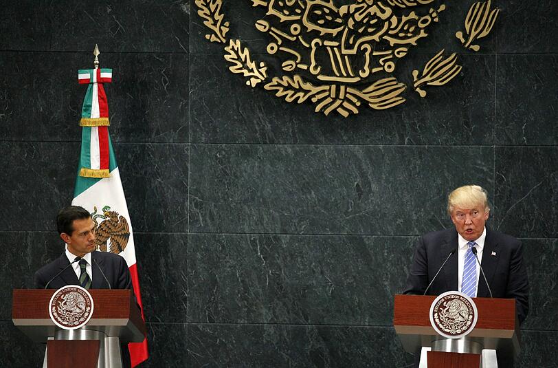 Weder Mexikos Präsident noch Donald Trump wollen die Kosten für eine Grenzmauer zwischen Mexiko und den USA tragen. Foto: Jorge Nunez