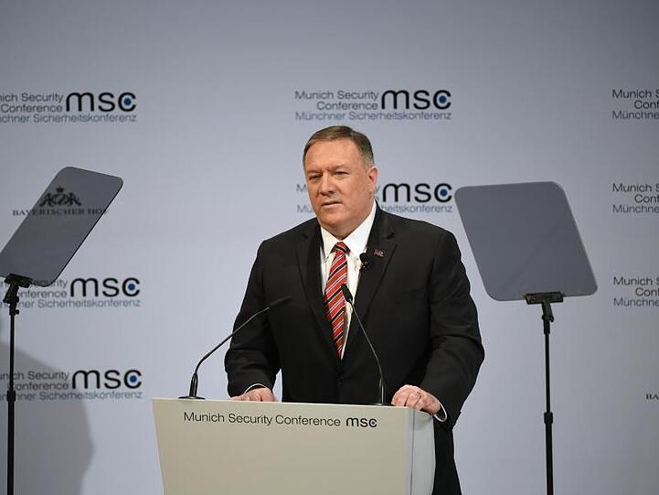 US-Außenminister Mike Pompeo spricht auf der 56. Münchner Sicherheitskonferenz.